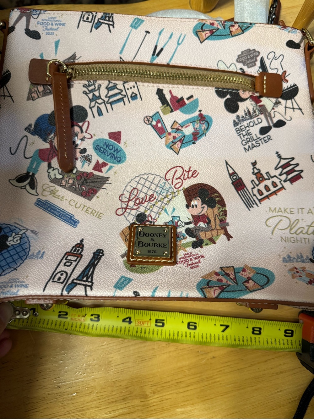 Dooney & Bourke Pink Multicolor Disney Travel Print Crossbody - Picture 6 of 8